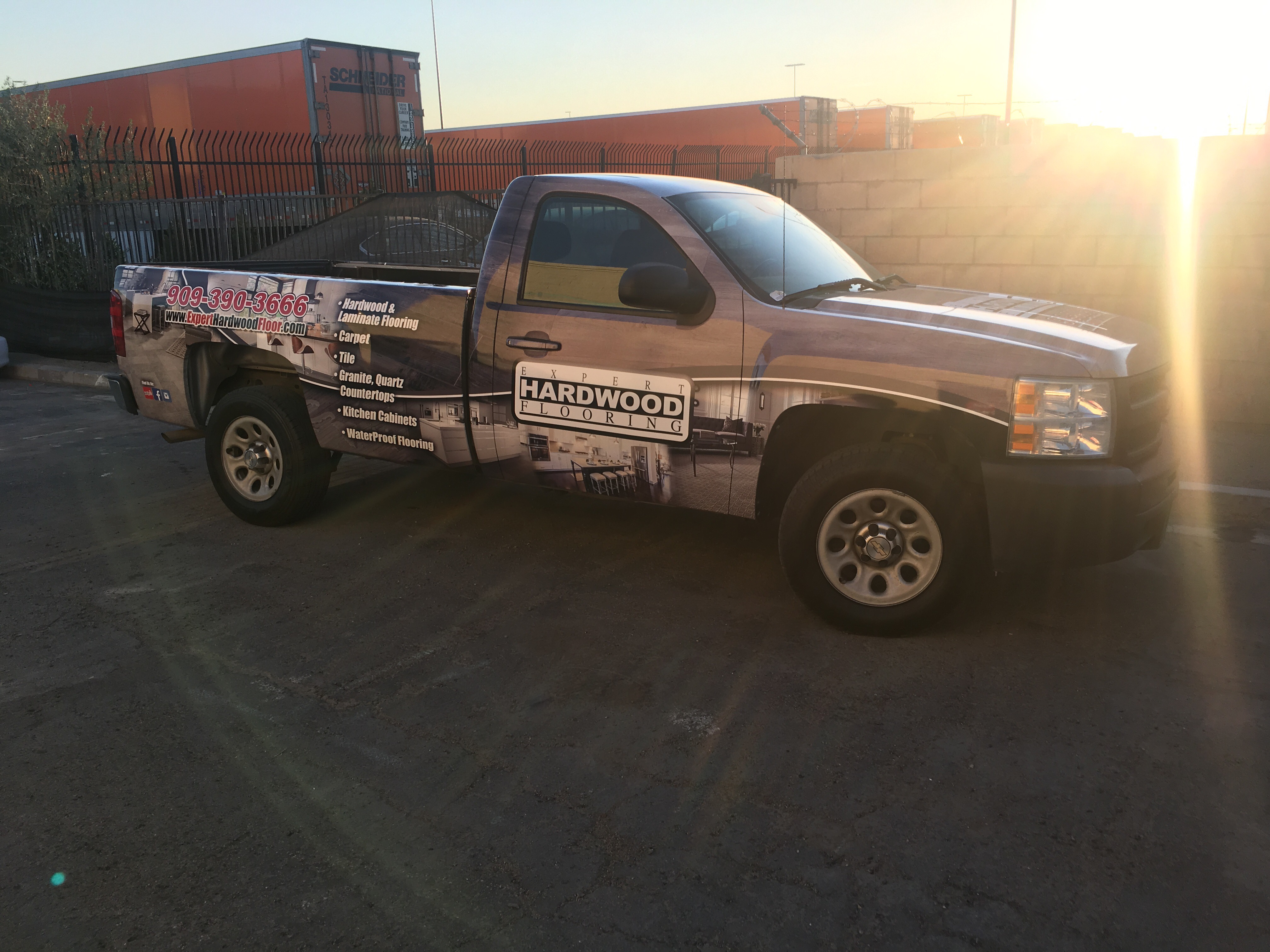 Ontario truck wrap hardwood flooring graphics