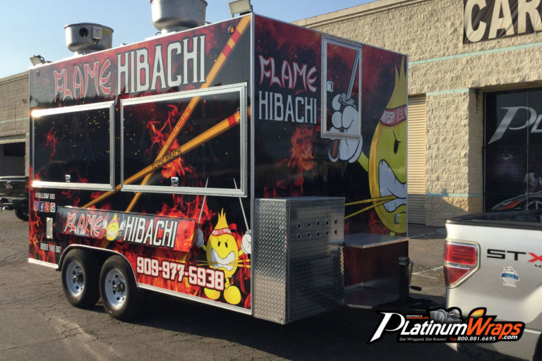 Hibachi Trailer Food Truck Wrap Platinum Wraps San bernardino