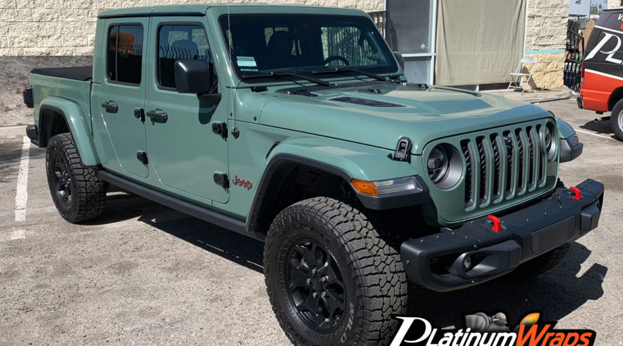Jeep Truck Green Color Change Wrap