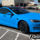 Blue Tesla Color Change Wrap