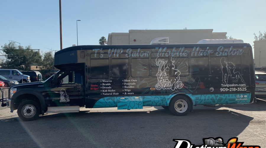 Mobile Hair Salon Bus Wrap