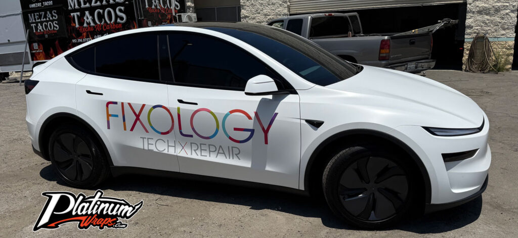 Tesla Matte White Wrap