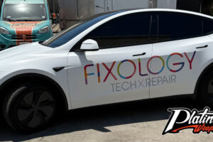 Tesla Matte White Wrap