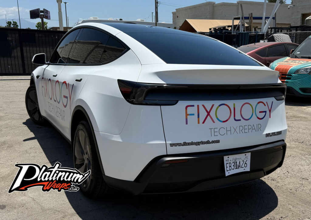 Tesla Matte White Wrap