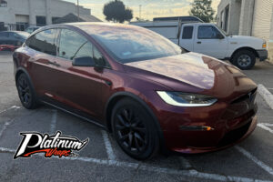 Red Tesla Wrap